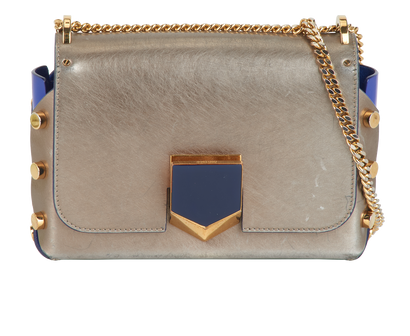 Crossbody, &pound;180, Handbags, Blue/Silver, Leather, Front view